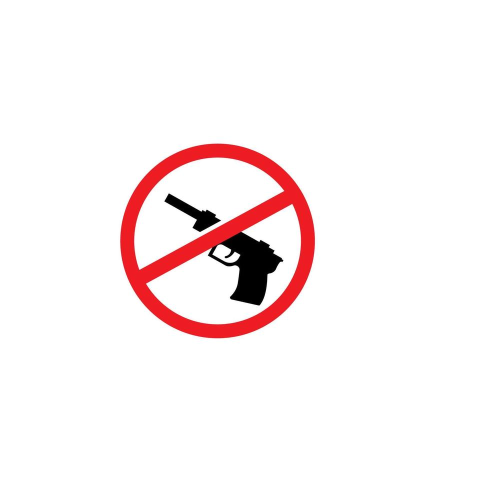 ícone de vetor de modelo de ilustração de arma