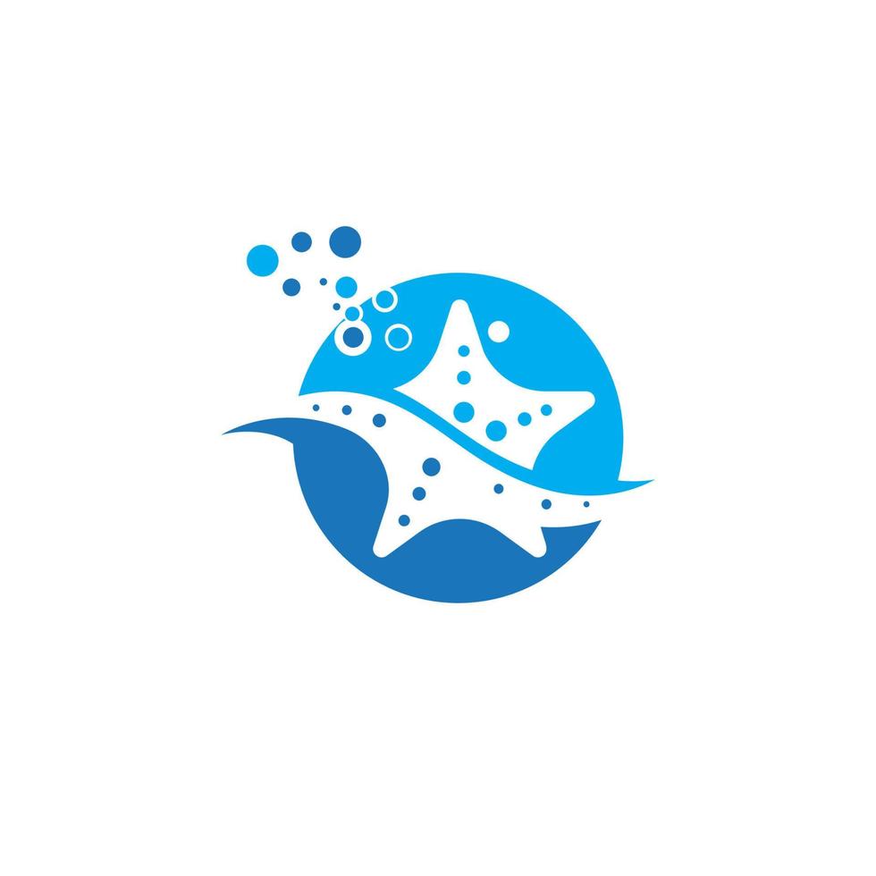 design de ilustração de ícone de vetor de mar estrela