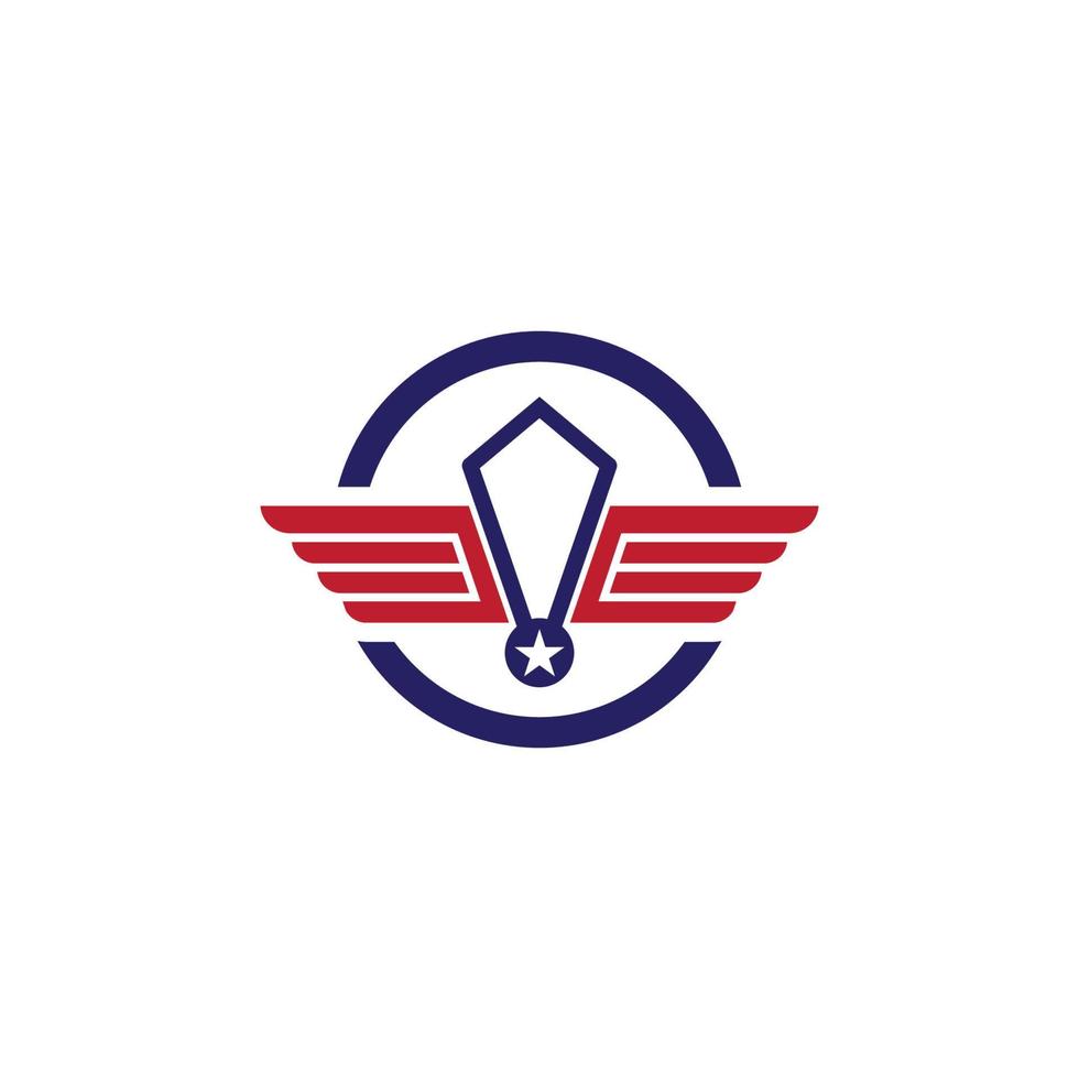 vetor de modelo de logotipo wing falcon