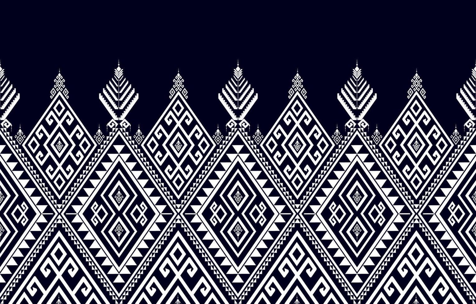 preto e branco abstrato geométrico padrão étnico ocidental, índio americano onrental áfrica. para tapete,papel de parede,vestuário,embrulho,batik,tecido,telha, pano de fundo,ilustração vetorial. estilo bordado. vetor