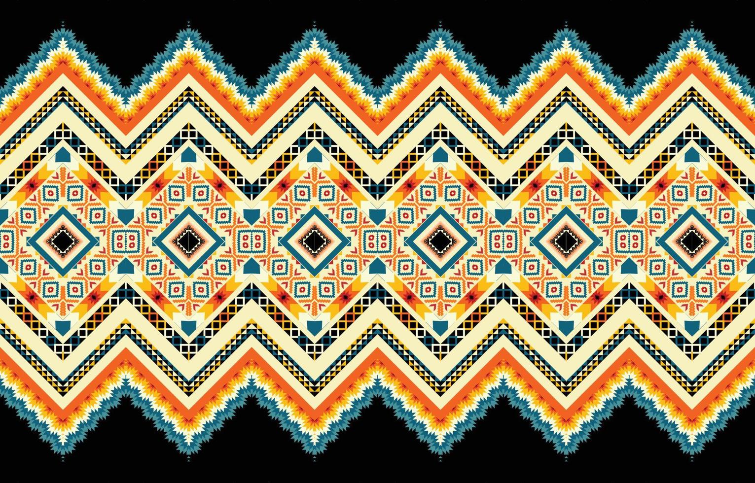 oriental colorido sem costura padrão étnico geométrico. padrão sem emenda. design para tecido, cortina, fundo, tapete, papel de parede, roupas, embrulho, batik, tecido, linóleo, ilustração vetorial. vetor