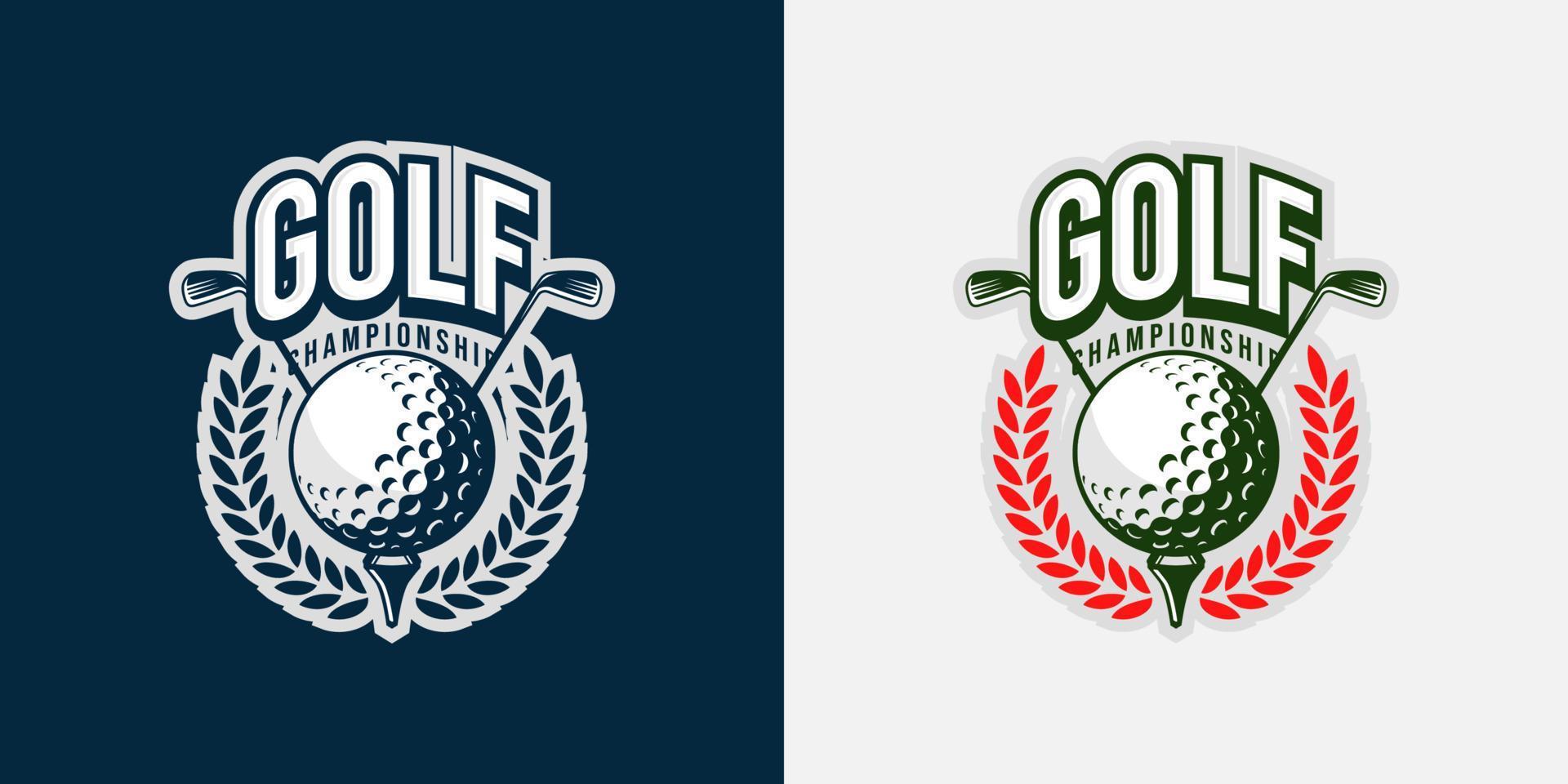 modelo de logotipo de golfe. logotipo moderno e símbolo do esporte. conceito vintage e moderno. apto para vestuário, marca, logotipo, símbolo, banner, crachá, emblema. logotipo de alto detalhe. vetor eps 10