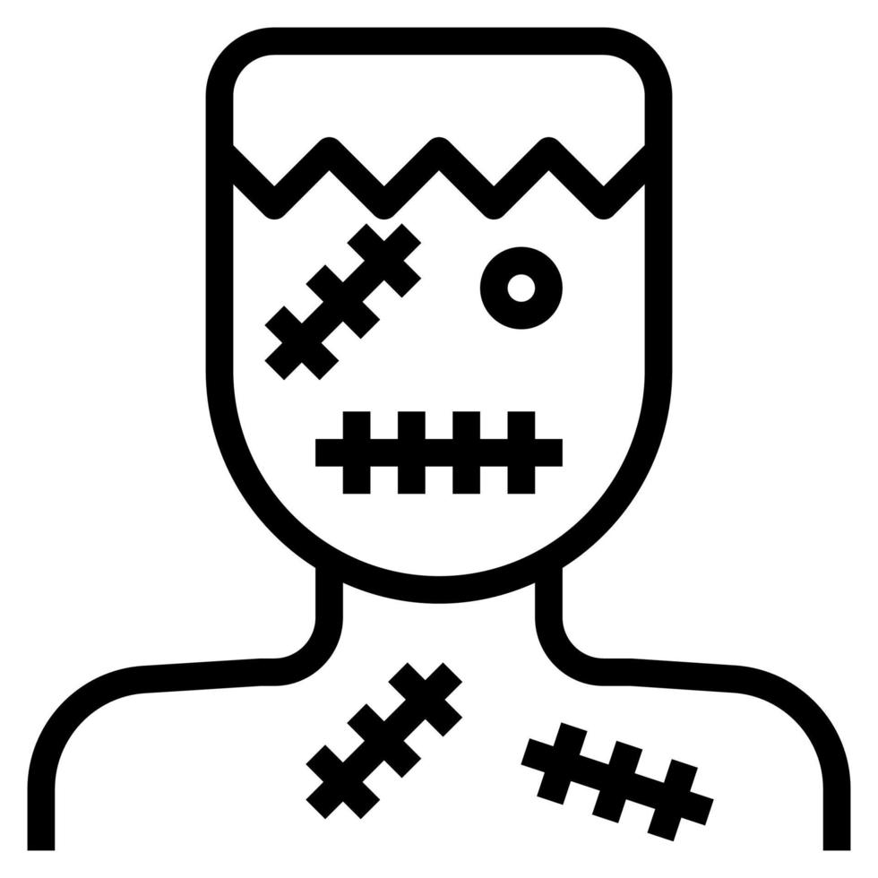 ícone de clipart de personagem de avatar de halloween fantasma zumbi vetor