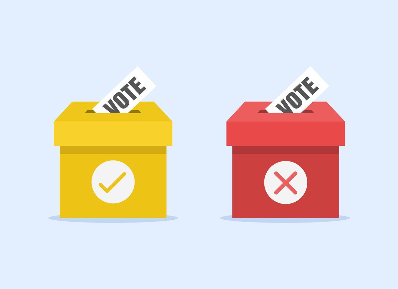conceito de votação em estilo simples, vote sim ou não vetor