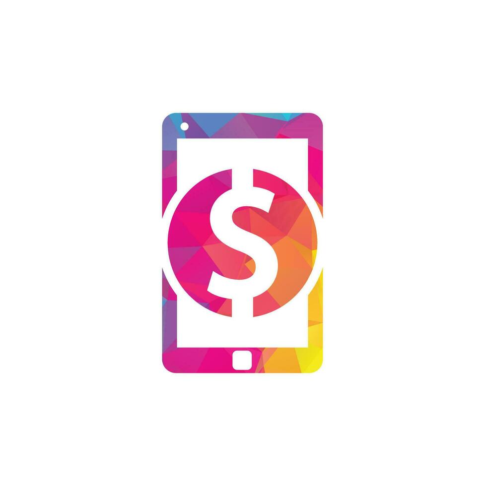 design de modelo de logotipo de pagamento móvel. modelo de vetor de logotipo de dinheiro móvel