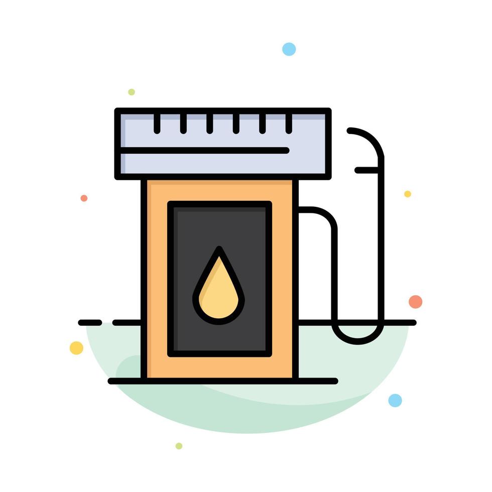 modelo de ícone de cor plana abstrata de gota de óleo da indústria de gasolina vetor