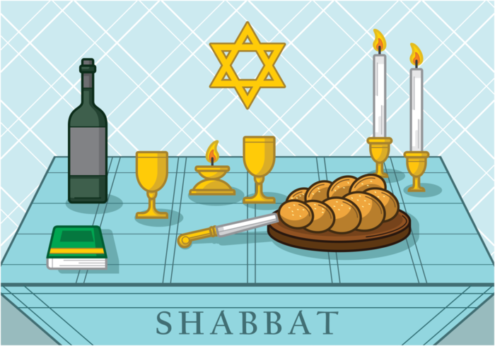 Ilustração judaica de Shabat vetor