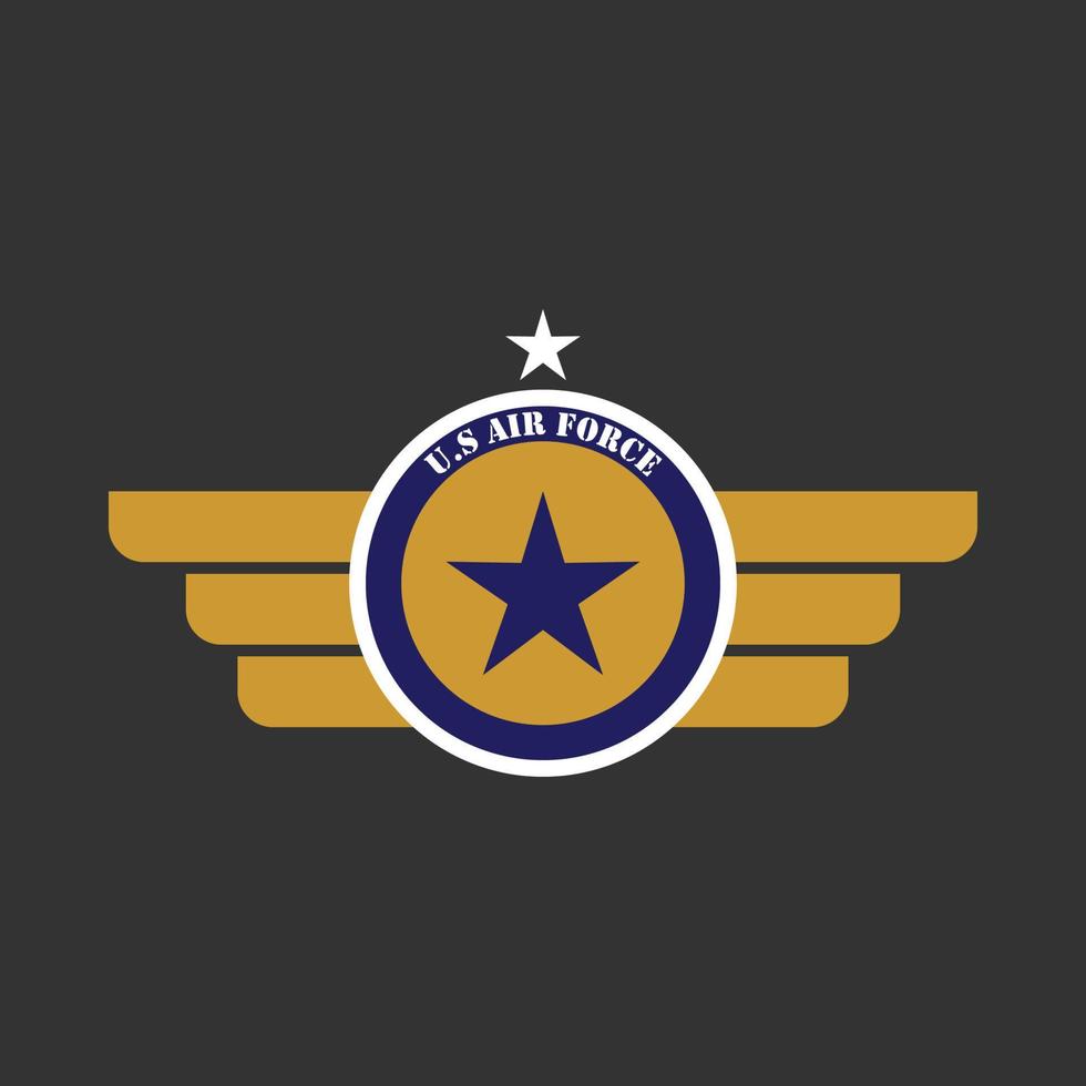 ilustração do logotipo da força aérea dos eua vetor