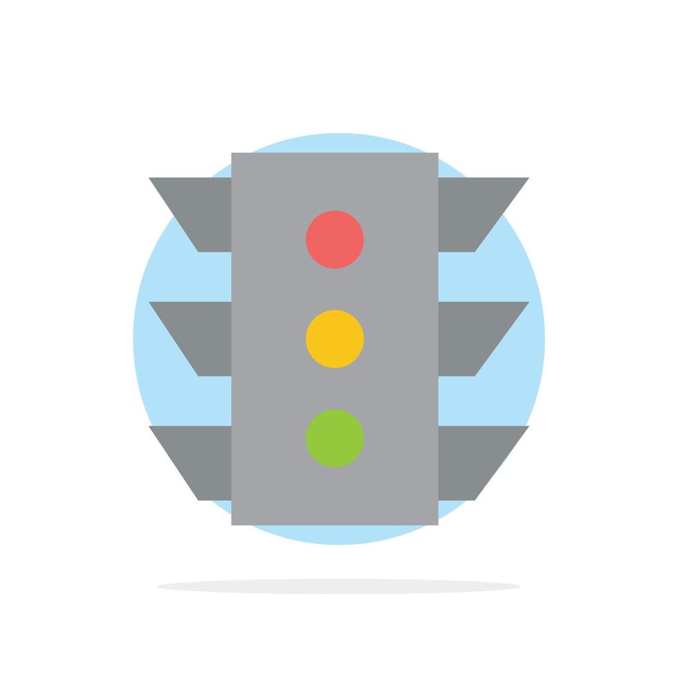 luz de tráfego semáforo regra de navegação abstrato círculo fundo ícone de cor plana vetor