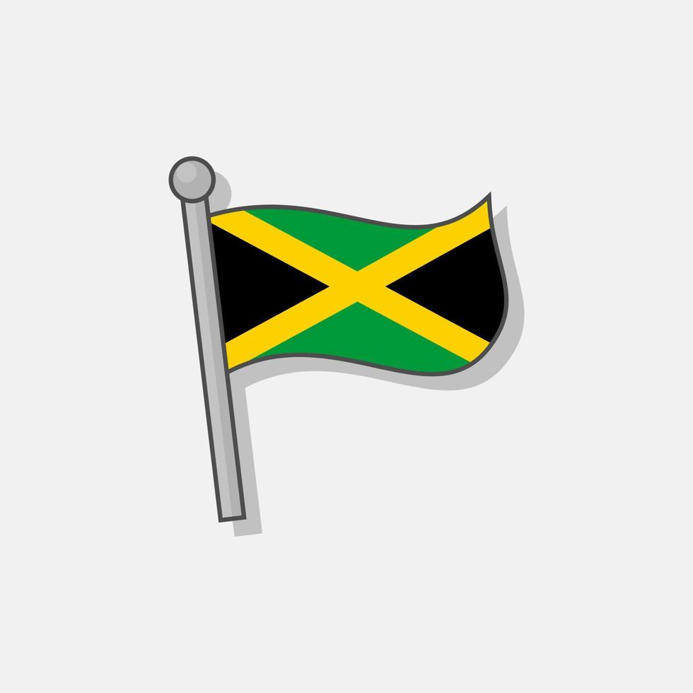 ilustração do modelo de bandeira da jamaica vetor