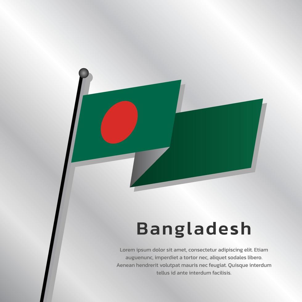 ilustração do modelo de bandeira de bangladesh vetor