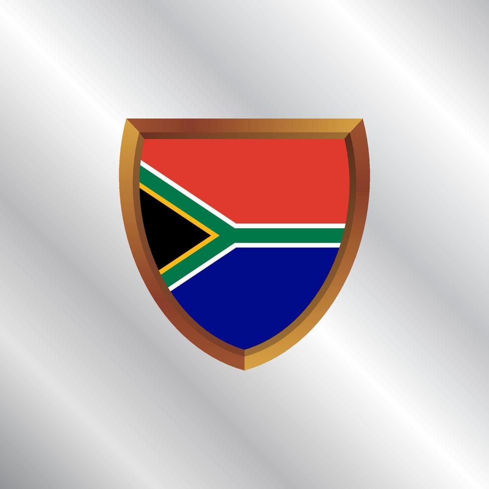 ilustração do modelo de bandeira da áfrica do sul vetor