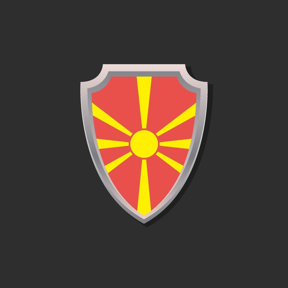 ilustração do modelo de bandeira da macedônia vetor
