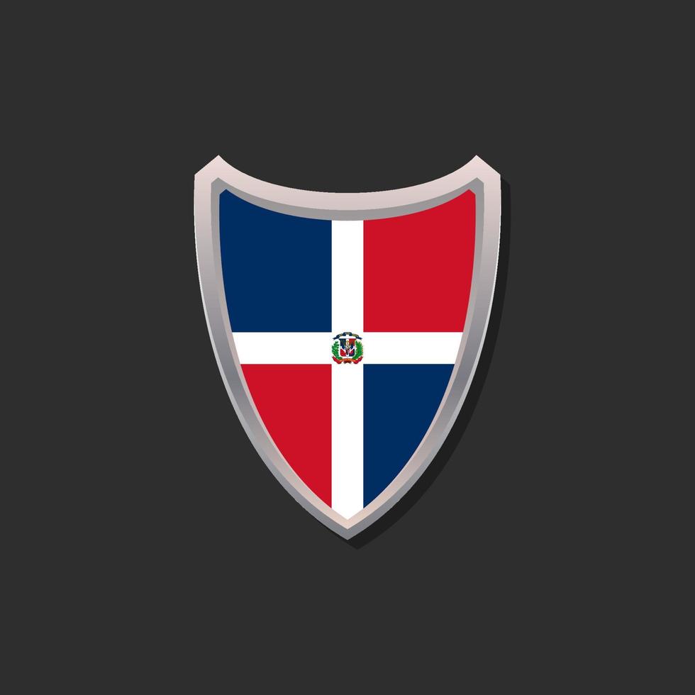 ilustração do modelo de bandeira da república dominicana vetor