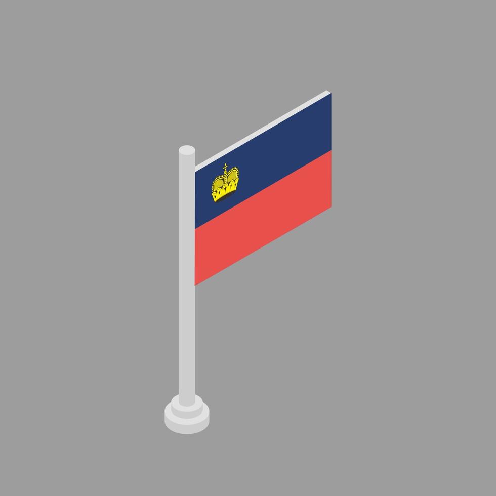 ilustração do modelo de bandeira de liechtenstein vetor