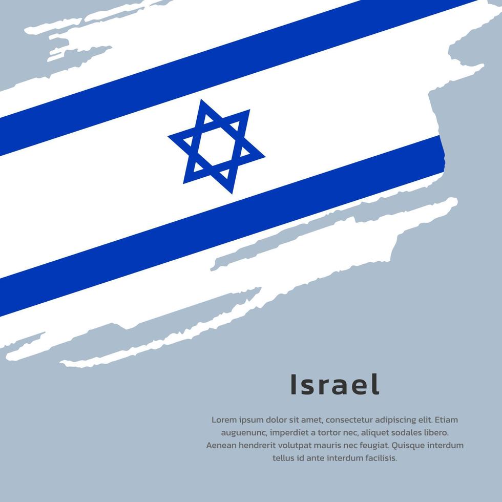 ilustração do modelo de bandeira de israel vetor