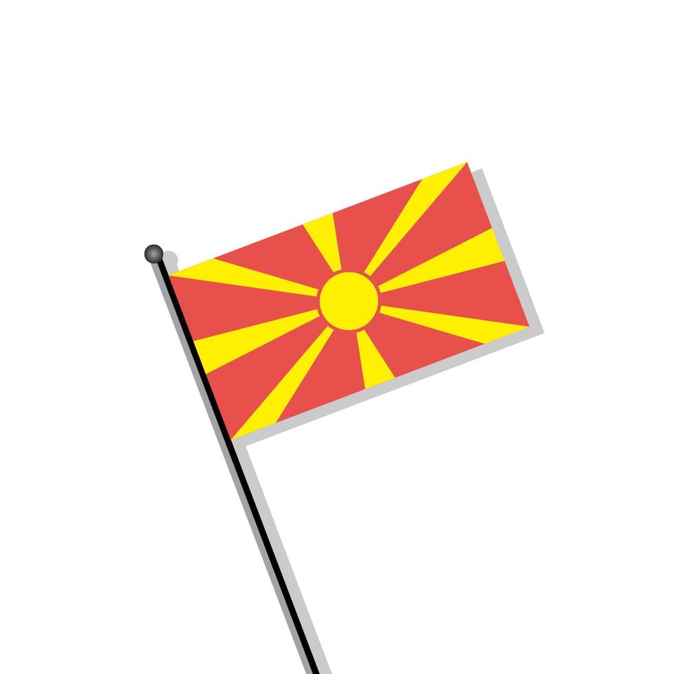 ilustração do modelo de bandeira da macedônia vetor