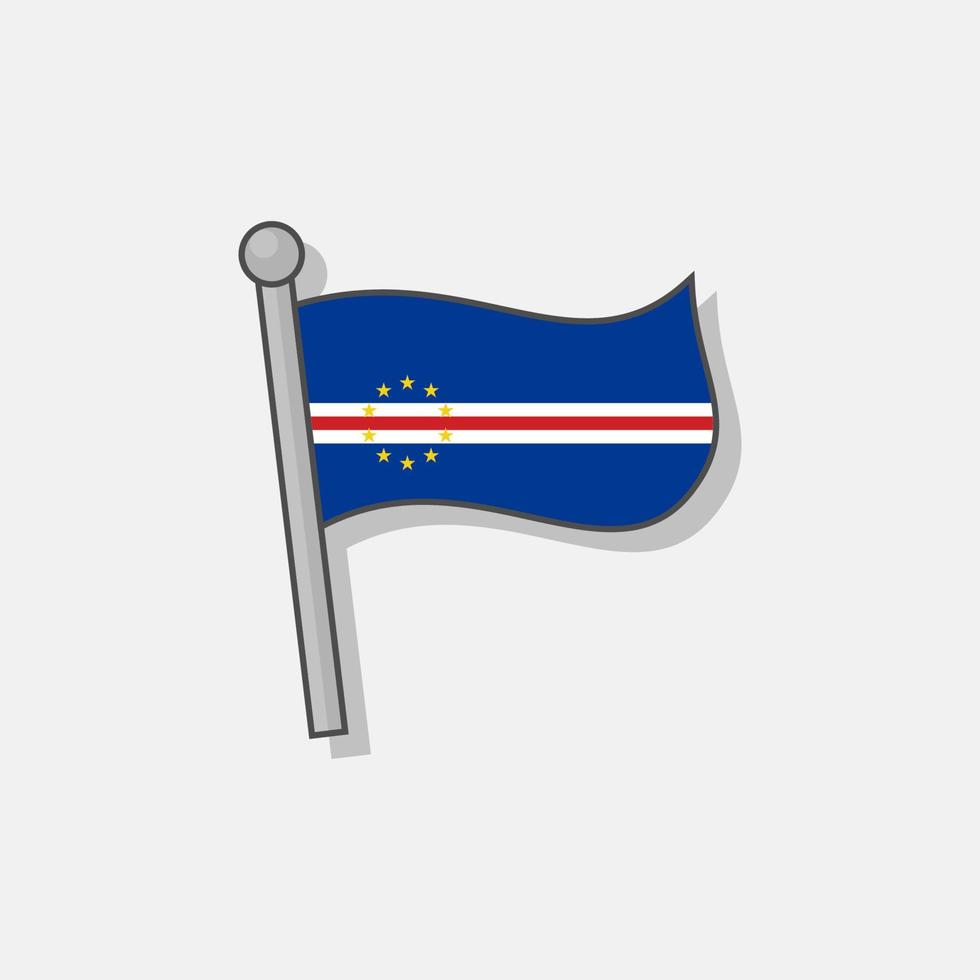 ilustração do modelo de bandeira de cabo verde vetor