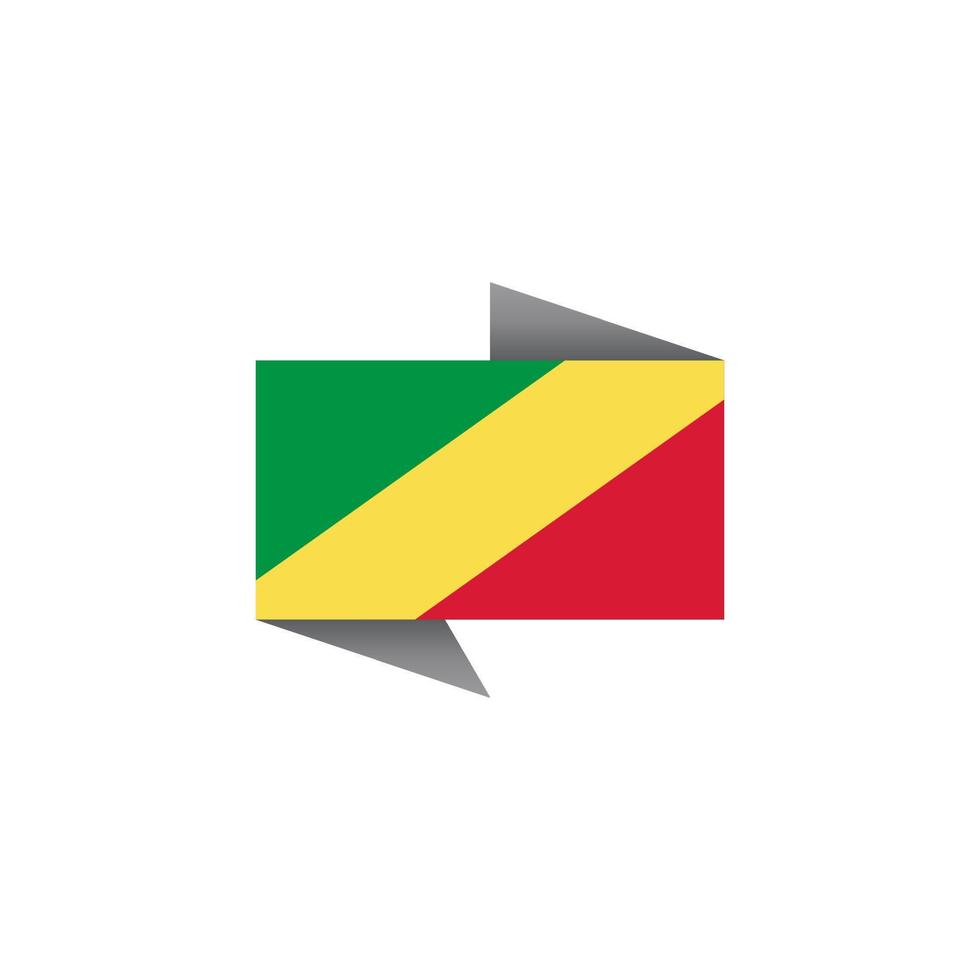 ilustração do modelo de bandeira do congo vetor