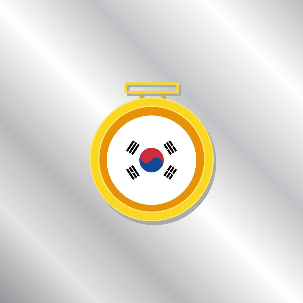 ilustração do modelo de bandeira da coreia do sul vetor