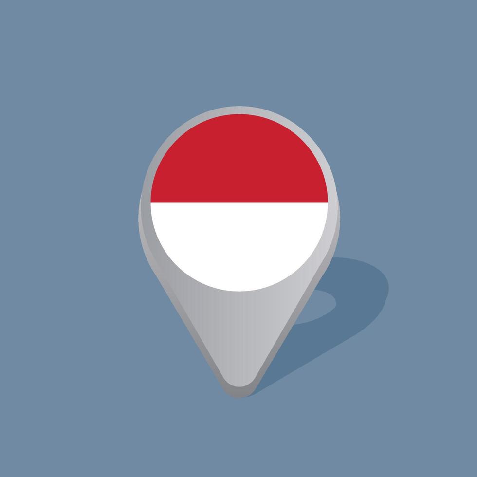 ilustração do modelo de bandeira da indonésia vetor
