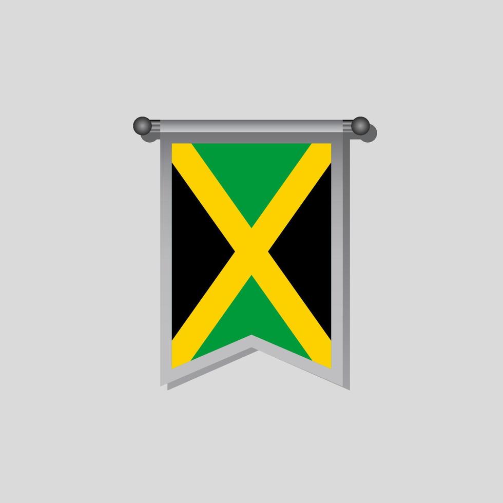 ilustração do modelo de bandeira da jamaica vetor