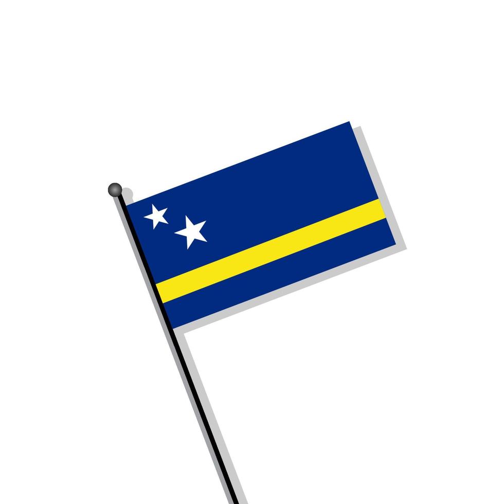 ilustração do modelo de bandeira de curaçao vetor