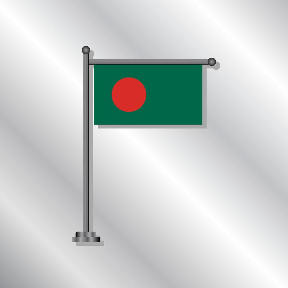 ilustração do modelo de bandeira de bangladesh vetor