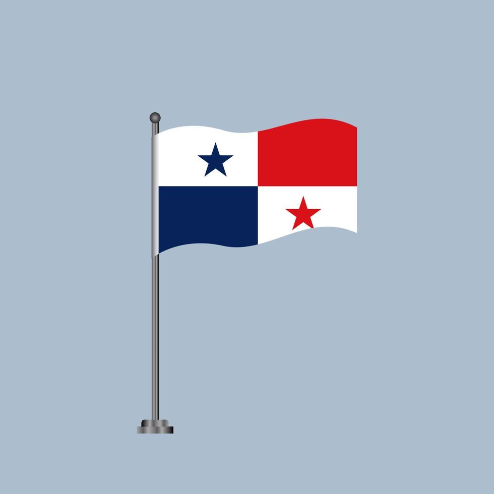 ilustração do modelo de bandeira do panamá vetor