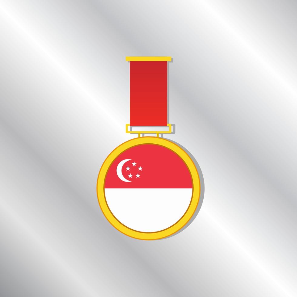 ilustração do modelo de bandeira de singapura vetor