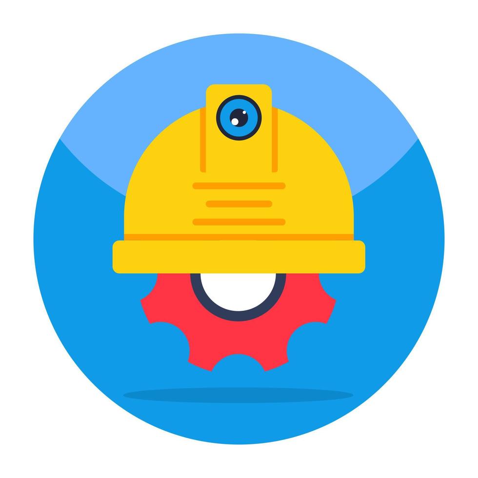 avatar usando capacete, ícone do trabalho vetor