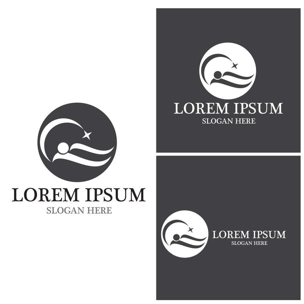 ilustração de modelo de vetor de logotipo de pessoas dormindo