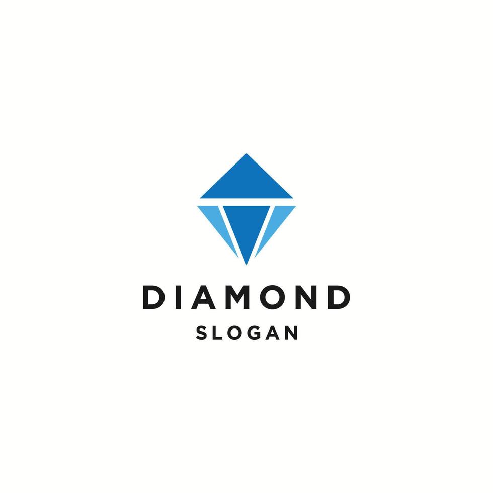 modelo de design plano de ícone de logotipo de diamante vetor