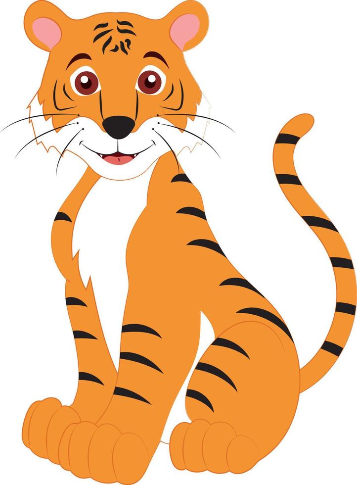 vetor de personagem de desenho animado de tigre