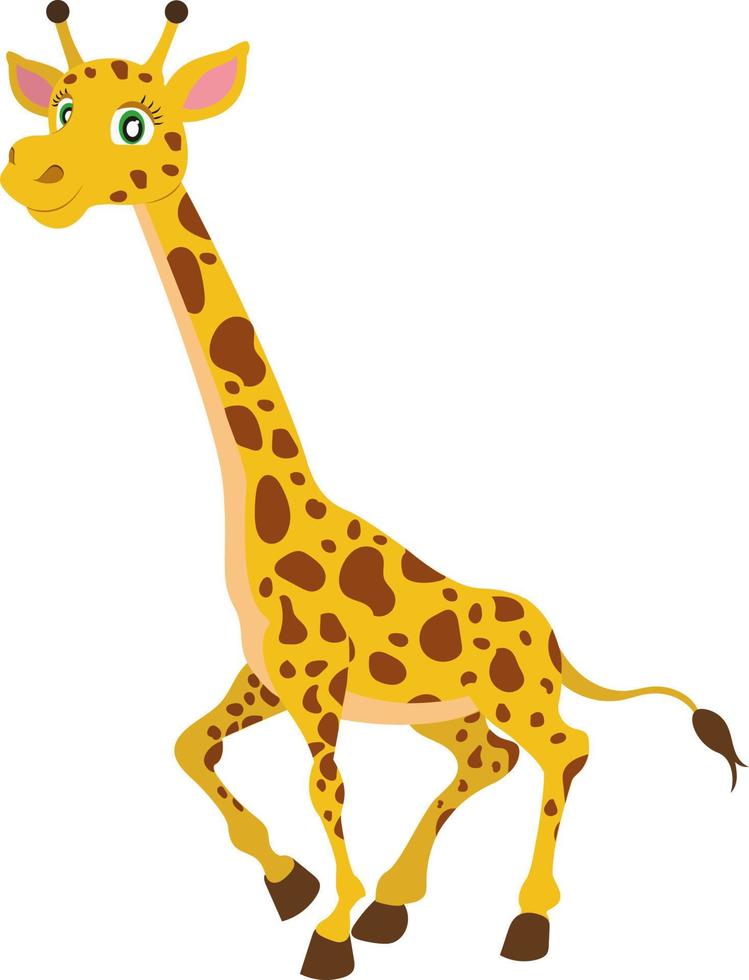 girafa de vetor de clipart. girafa fofa de desenho animado