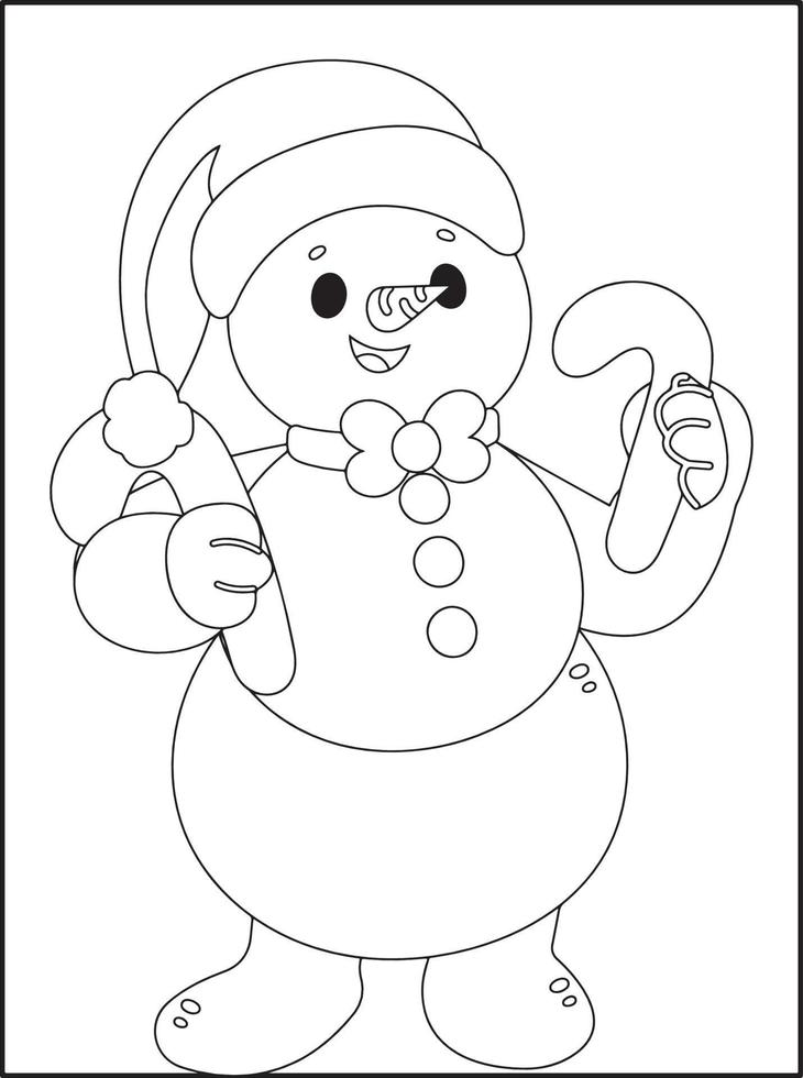 desenhos para colorir de natal para crianças vetor