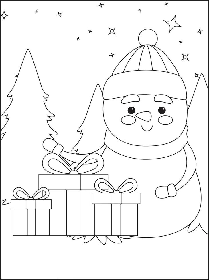 Menina natal kawaii para colorir - Imprimir Desenhos