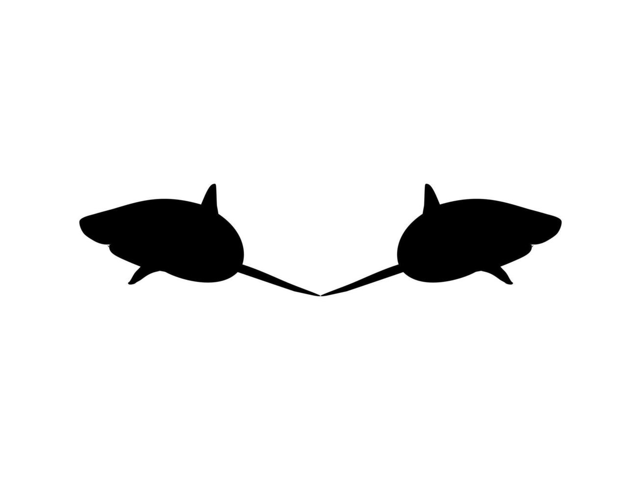 silhueta de tubarão para logotipo, pictograma, site, ilustração de arte, infográfico ou elemento de design gráfico. ilustração vetorial vetor