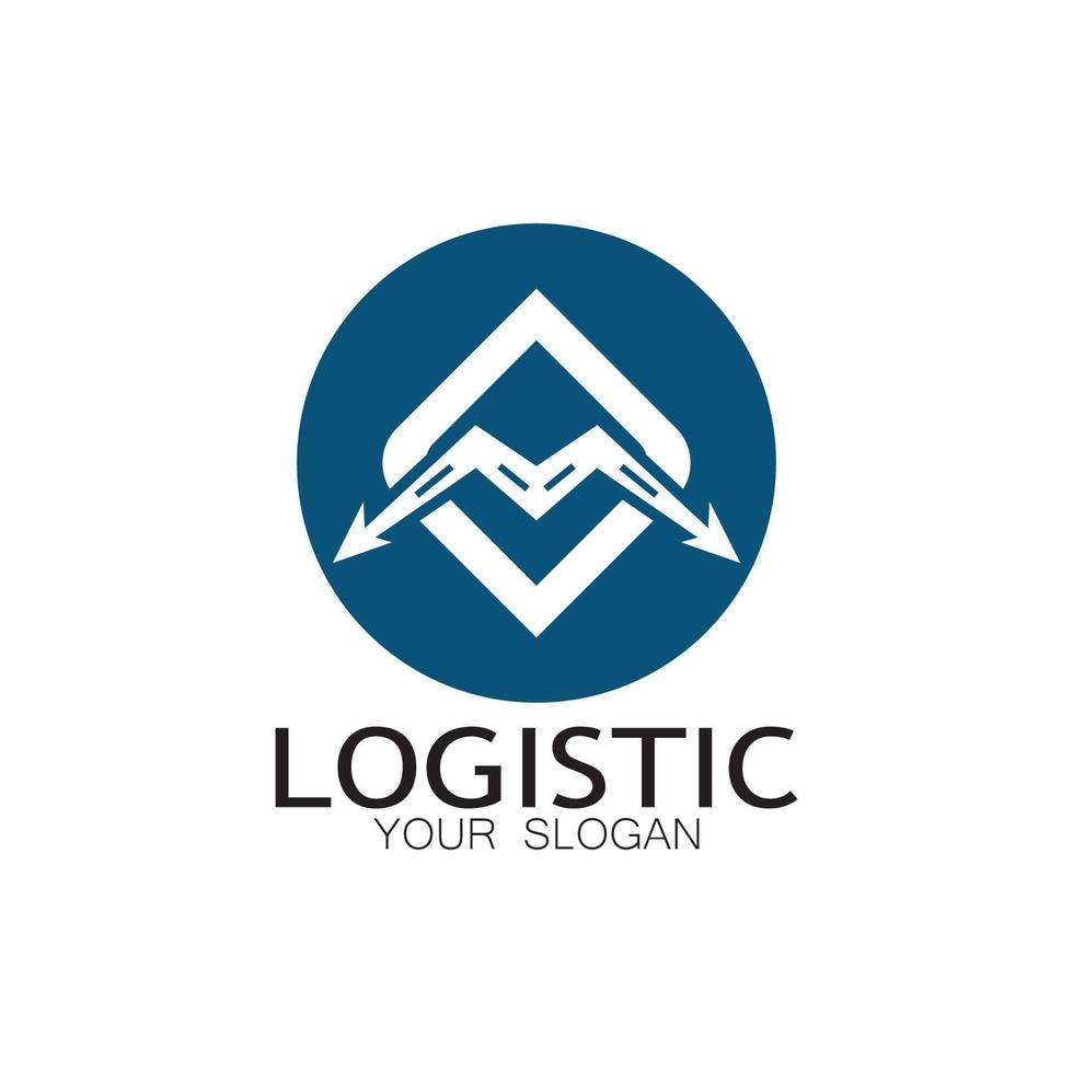 logística logotipo ícone ilustração vector design distribuição símbolo entrega de bens economia finanças