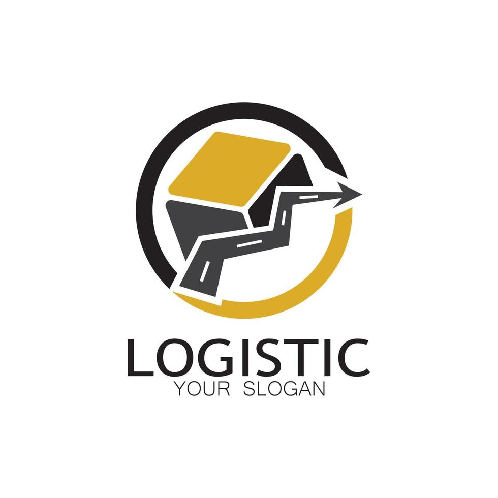 logística logotipo ícone ilustração vector design distribuição símbolo entrega de bens economia finanças