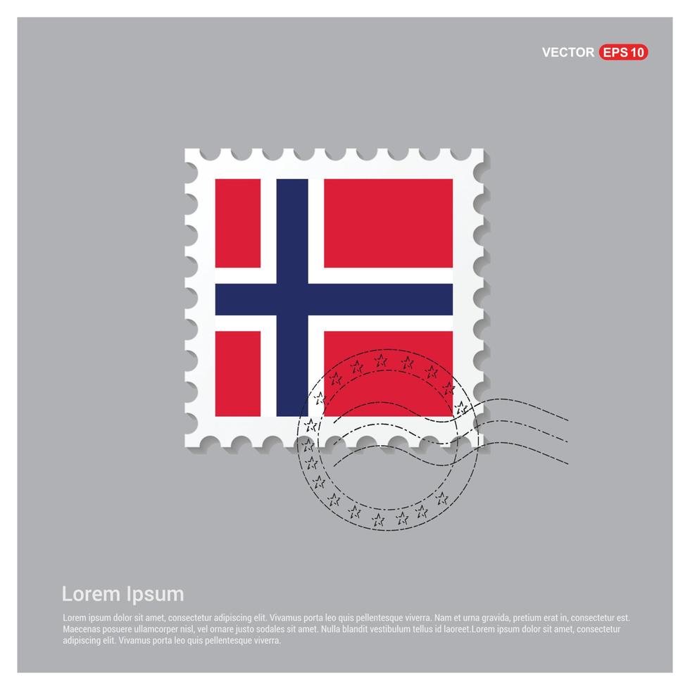 vetor de design de bandeira da noruega