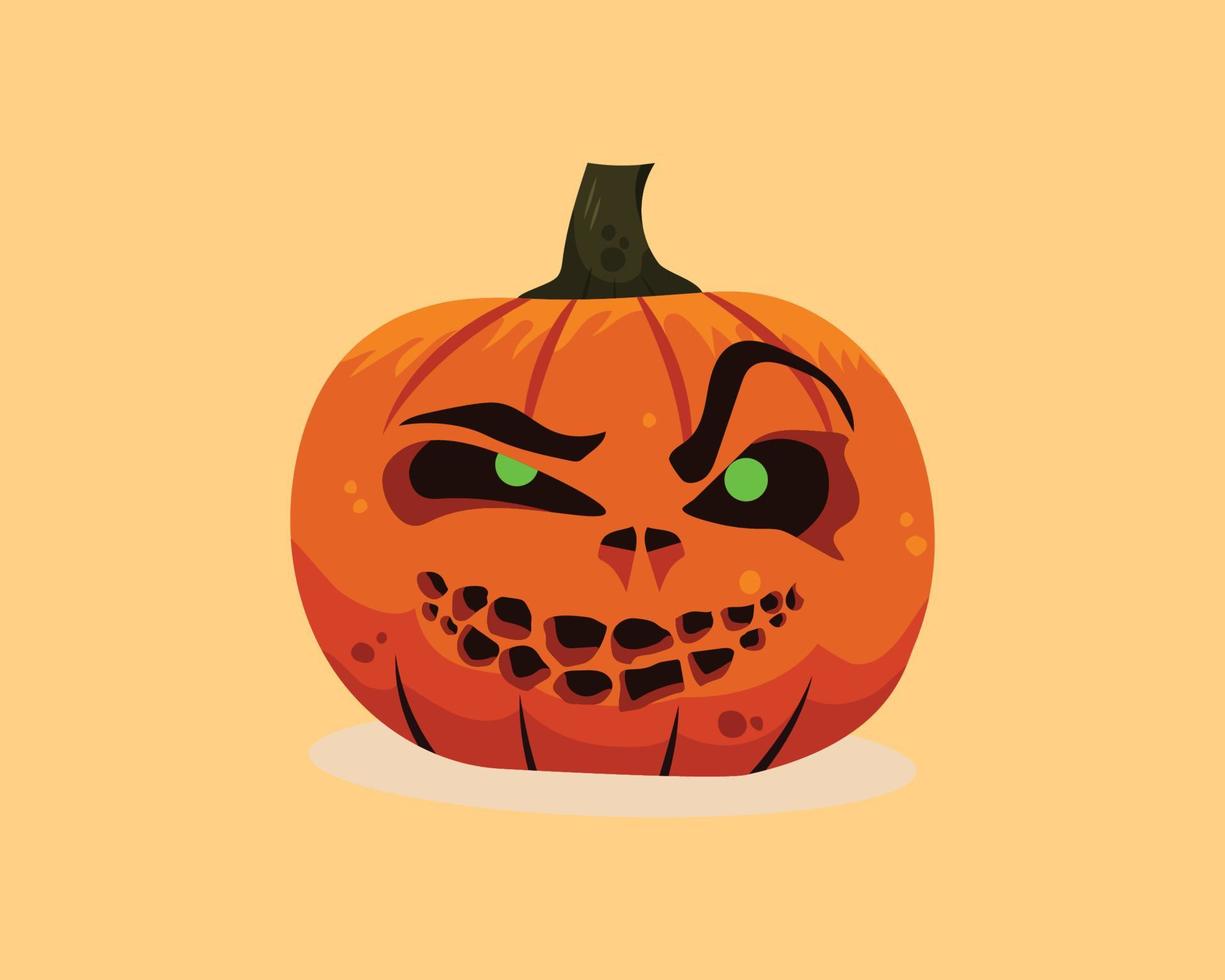 ilustração de abóbora de halloween assustador. vetor