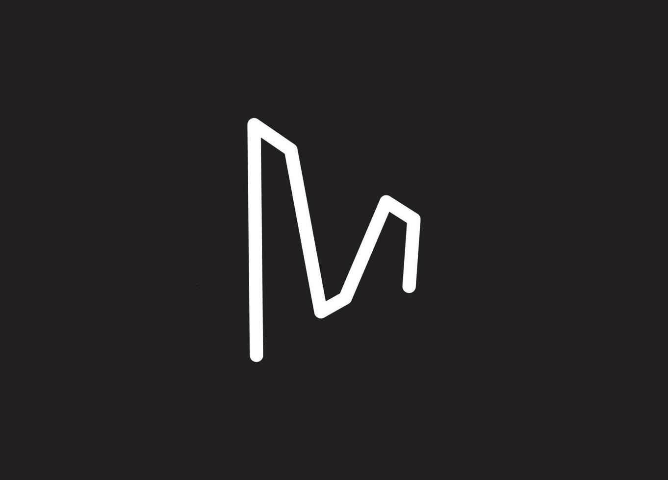 m logotipo da empresa de design vetor