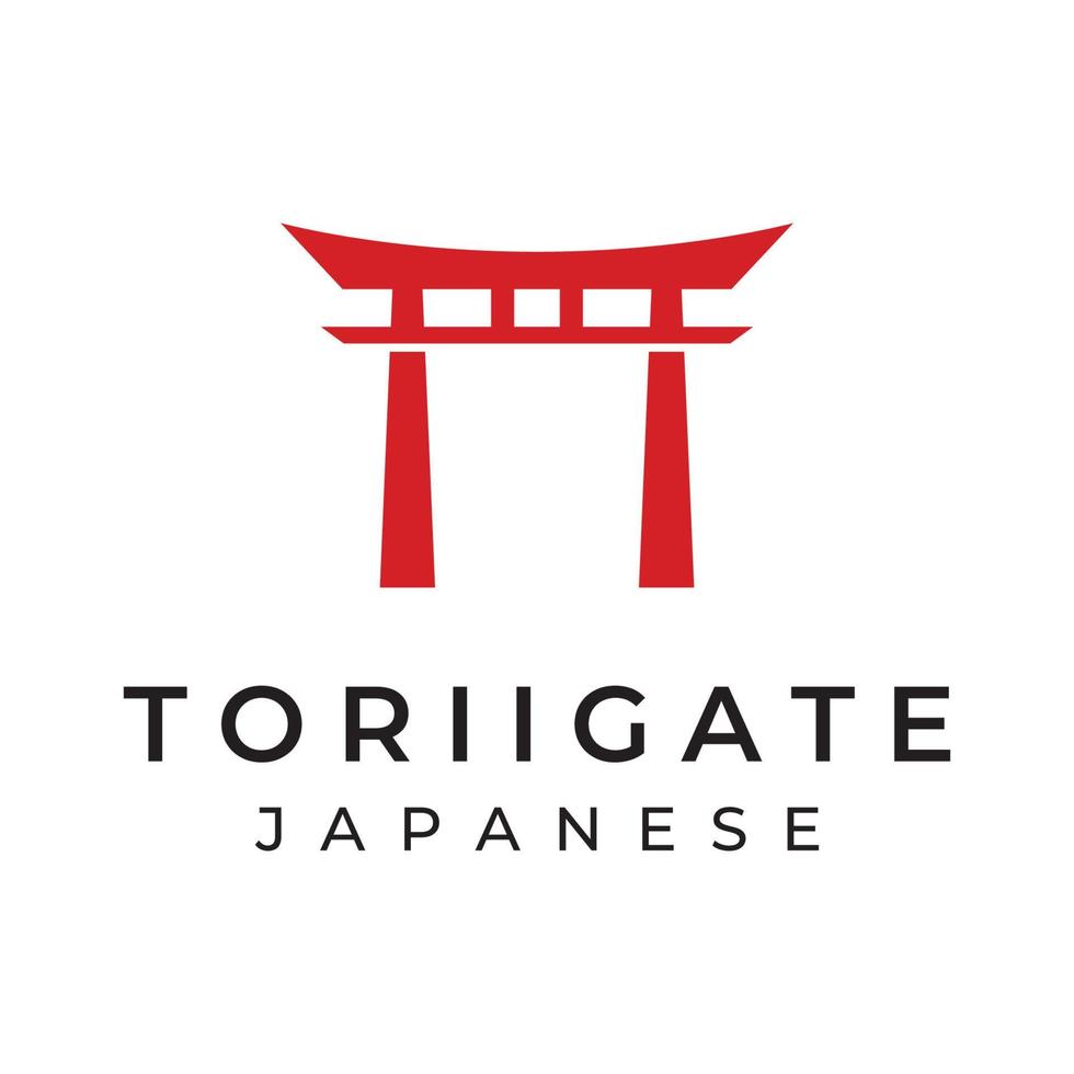 design criativo do antigo portão tori japonês herança logo.japan, cultura e história tori gate.logo para negócios. vetor