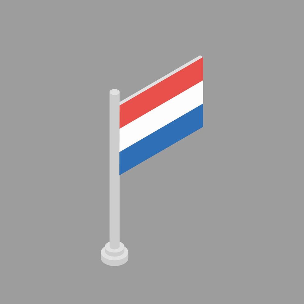 ilustração do modelo de bandeira do luxemburgo vetor