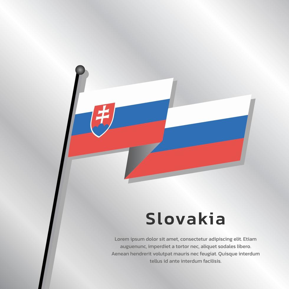 ilustração do modelo de bandeira da eslováquia vetor