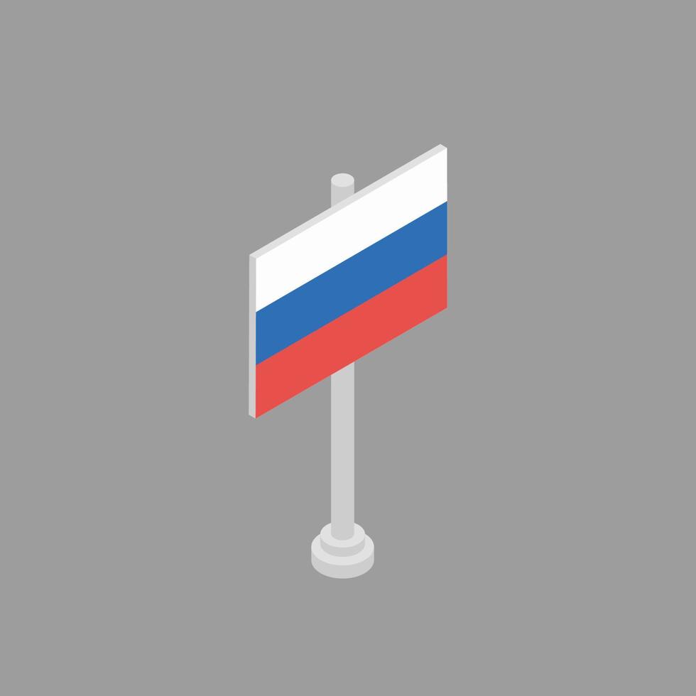 ilustração do modelo de bandeira da rússia vetor