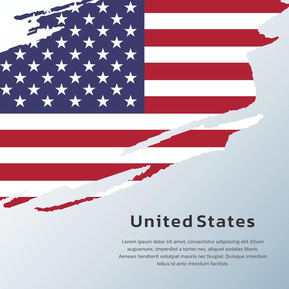 ilustração do modelo de bandeira dos estados unidos vetor