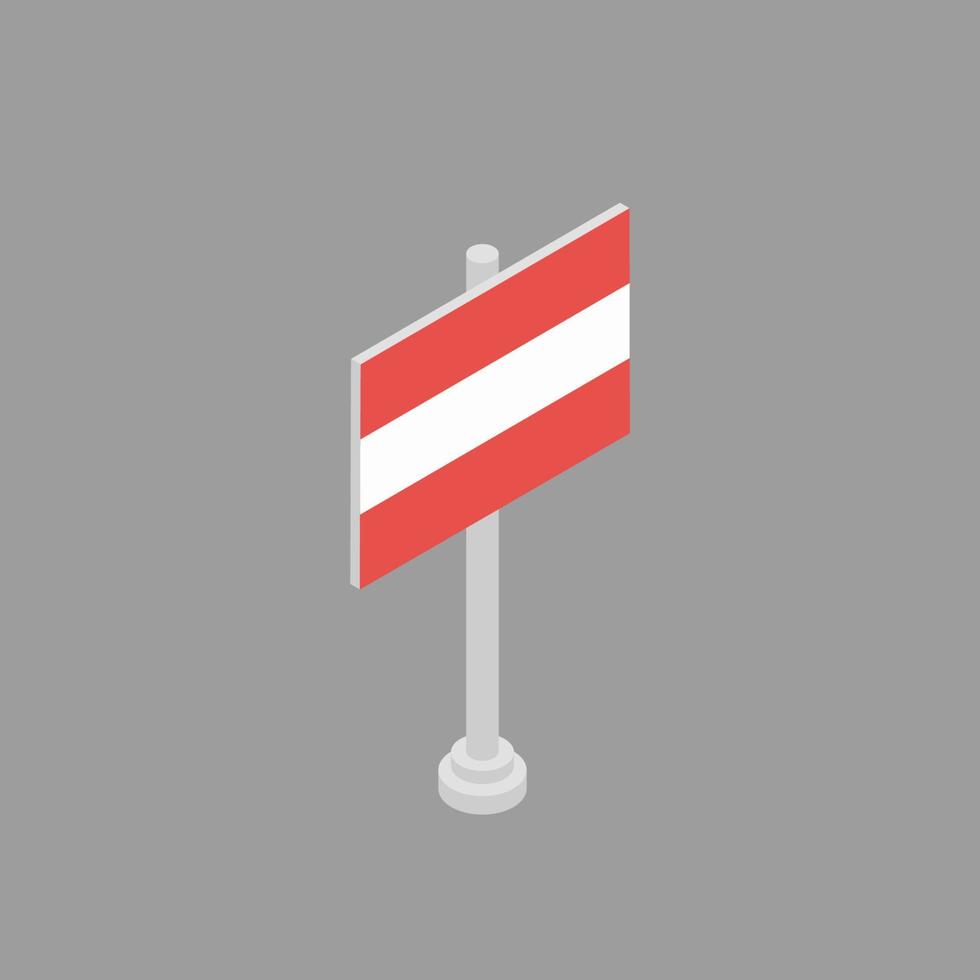 ilustração do modelo de bandeira da áustria vetor