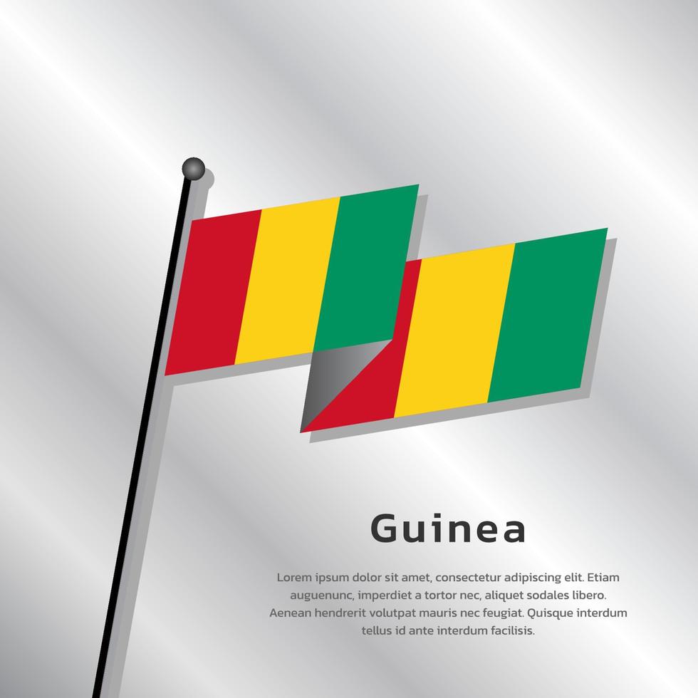 ilustração do modelo de bandeira da guiné vetor